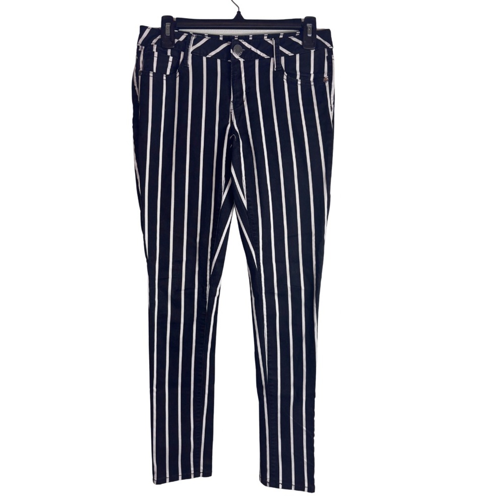 3/$20 Decree Black and White Striped Super Skinny Pants
